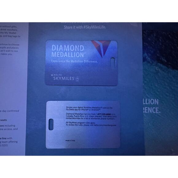 COPY - Delta Airlines Diamond Medallion Luggage Bag Name tags Envelope Tie Blue… - Picture 6 of 6